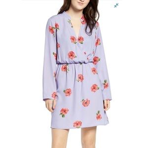 Surplice Lavender Floral Easter Wedding Dress